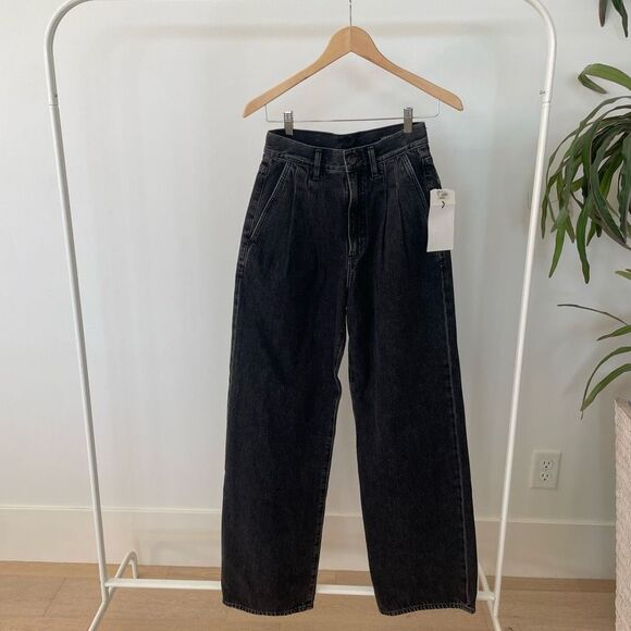 GOLDSIGN Edgar Black Pleated Trouser Jeans - Picture 4 of 10